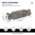 thumbnail image 2 of Candy Pillow With Pillow Core 24.6×9.8in Durable Cord Opening And Closing Design Waterproof And Easy To Install Zebra Skin Print Style Saddlebrown_4, 2 of 8