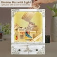 thumbnail image 3 of NeoMart-11x16 Shadow Box Frame with Light, Wedding Memorial Display Case with Shelves, Drawer and Slot for Keepsakes Large Deep Shadow Box for Flowers,Wedding Gift, White, 3 of 13