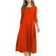 thumbnail image 3 of Vestidos de primavera para las mujeres 2024 vestido boho casual color sólido manga media gran swing vestido de cintura alta vestidos de novia de verano, 3 of 5