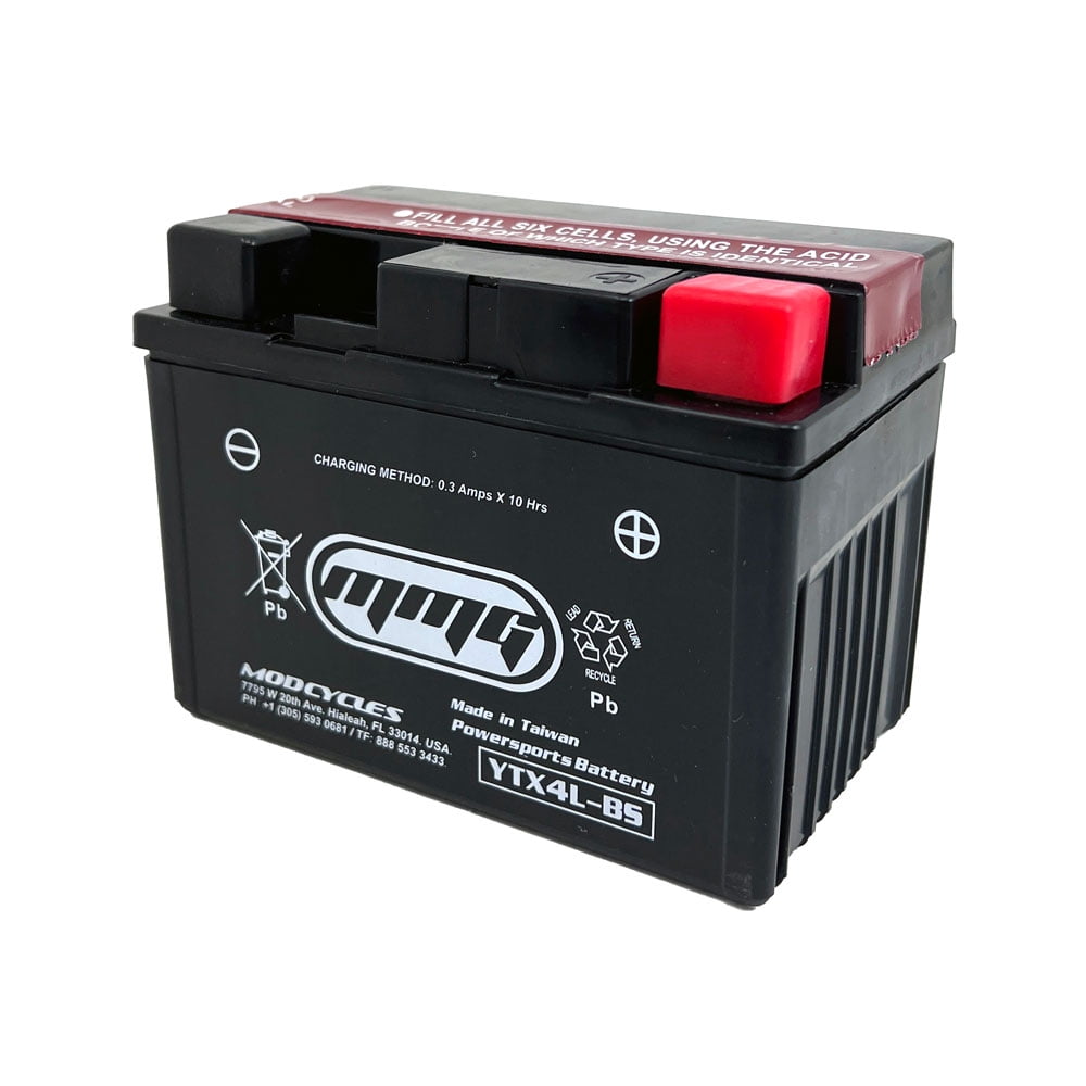 MMG YTX4L-BS Battery - 12v for Motorcycles, Scooters, ATVs, Mini Dirt Bike