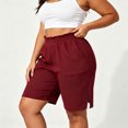 thumbnail image 5 of Women's Casual Summer Shorts High Waisted Elastic Drawstring Lounge Sweatshorts with Large Pockets Flattering Activewear for Workout Running Gym and Everyday Comfort Wear, 5 of 6