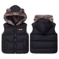thumbnail image 4 of SILVERCELL 2-6Y Toddler Boys Girls Winter Warm Thicken Hooded Puffer Vest Coats, Kids Soft Flannel Lined Waistcoat Snow Clothes Outerwear, 4 of 6