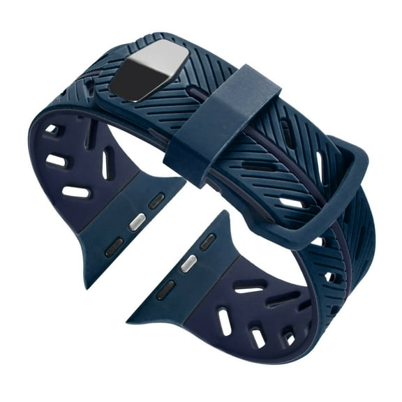 FIEWESEY Watch Band 40mm 44mm 42mm 38mm 41mm 45mm 49mm,Breathable Silicone Sport Replacement Wrist Band for iWatch/Apple Watch Series 9/8/7/6/5/4/3/2/1/Se(40mm/38mm/41mm:Navy )
