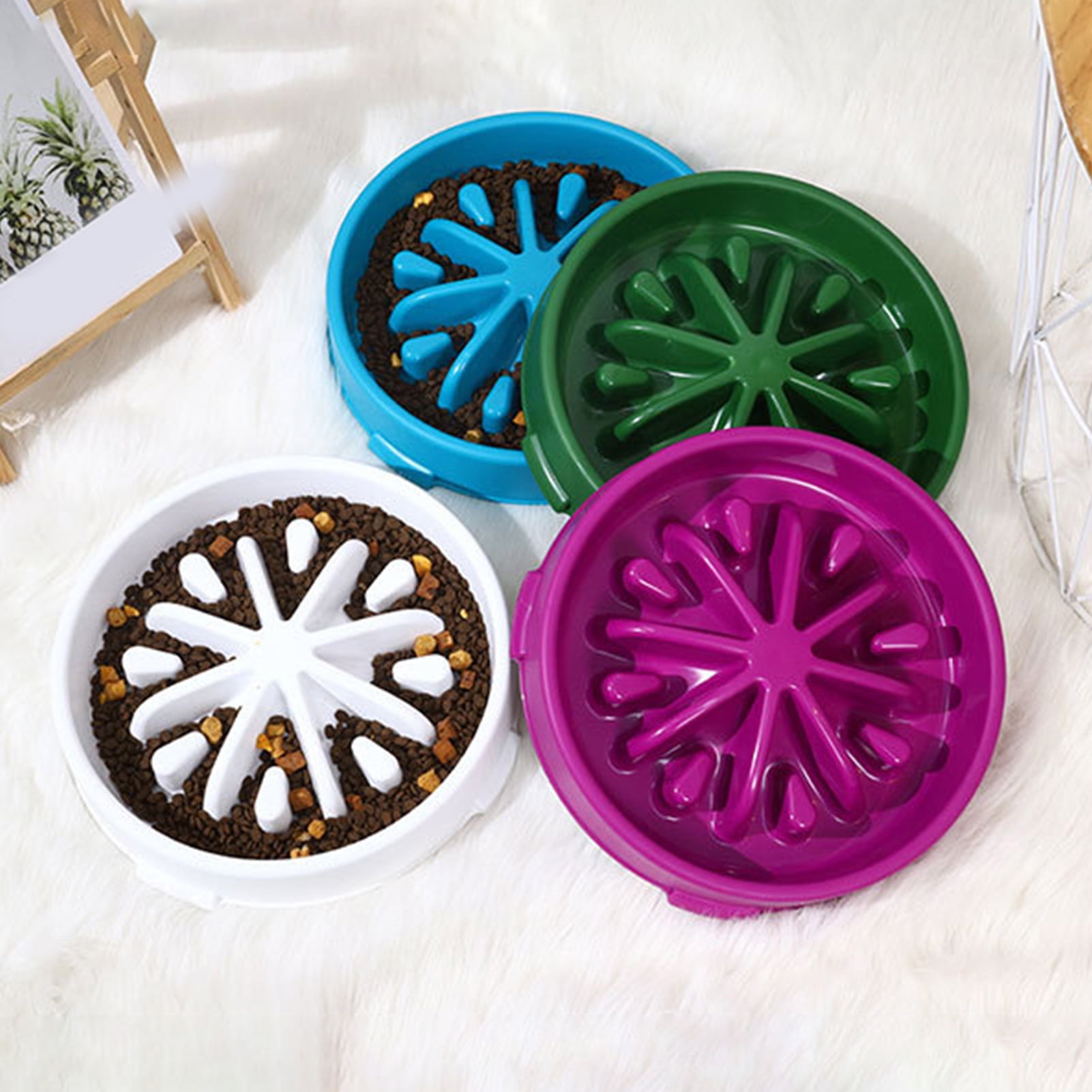 YIFAEUX Dog Slow Feeder Bowl Large Breed Unbreakable Safe Slow Down Eating Reduce Bloating Dog Bowl Easy to Clean Maze Pet Feeder with Non-Slip Bottom for Healthy Eating