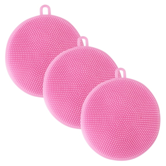 EclipseJewels Amazing Silicone Dish Scrubber and Towel, Dual-Use Kitchen Cleaning Tool as a Non-Abrasive Sponge and Quick-Drying Towel for Pots, Pans, and Dishes,Pink
