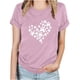 thumbnail image 1 of Fiudx Tops para Mujer Camiseta Informal de Manga Corta con Cuello Redondo y Estampado Informal a La Moda para Mujer, 1 of 3