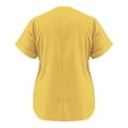 thumbnail image 5 of UQJfacai Womens Summer Henley Shirts Plus Size Textured Button V Neck Short Sleeve Tunic Tops Dressy Casual Blouses XL-5XL, 5 of 6