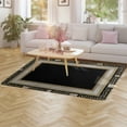 thumbnail image 3 of Black Gold Marble Carpet Style Living Room Bedroom Soft Comfy Rug Modern 3d Entry Mats Household, 3 of 7