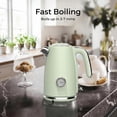 thumbnail image 4 of Sanerto Electric Tea Kettle 1500W 1.7L Stainless Steel with Auto Shut-Off Boil-Dry Protection 360° Swivel Base, Green, 4 of 8