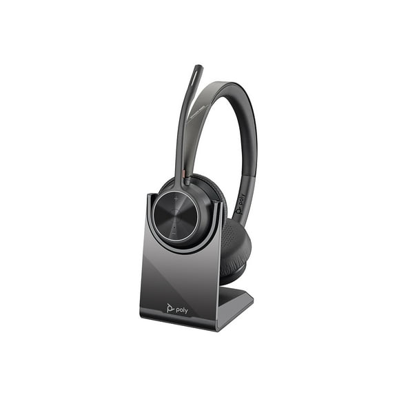 Poly Voyager 4320 - Voyager 4300 UC series - headset - on-ear - Bluetooth - wireless, wired - USB-C - black - Zoom Certified