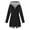 Black, variant on Wyzesi Womens Leather Jacket Casual Stylish Women Solid Rain Jacket Outdoor Plus Size Waterproof Hooded Windproof Loose Coat Women's Fall Jackets Womens Winter Coats Water Proof Insulated