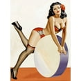 thumbnail image 2 of Driben, Peter 25x32 White Modern Wood Framed Museum Art Print Titled - Mid-Century Pin-Ups - Over a drum, 2 of 4