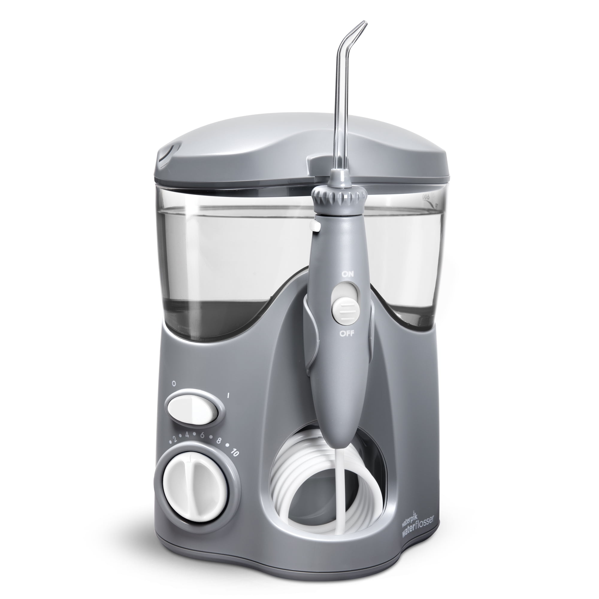 Waterpik Ultra Water Flosser with 10 Settings, 6 Tips, ADA Accepted, Gray
