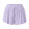 thumbnail image 5 of HJYCHN Shorts for Women Running Yoga Shorts with Drawstring and Pockets Fitness Workout Athletic Skort for Tennis Athletic Shorts Purple XXL, 5 of 6