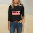 thumbnail image 6 of BEFOKA 3/4 Long Sleeve Shirts For Women Valentine'S Day Crew Neck Sweatshirts Love Heart Printed Casual Blouse Tops Going Out Tops For Women Pullover Sweatshirts Graphic Tshirts Tee Tops, 6 of 6