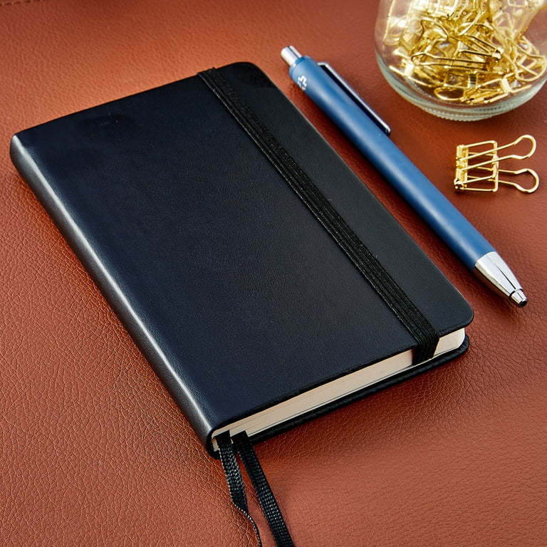 Pen+Gear Simulated Leather Journal, Black, 3.5