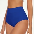 thumbnail image 2 of Kedxroy Women's Cross High Waisted Bikini Bottoms Full Coverage Swimsuit Bottoms(Blue,M), 2 of 7