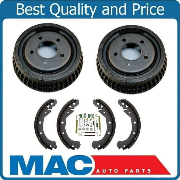 100% New Rear Brake Drums Brake Shoes Spring Kit for Pontiac Bonneville 87-89