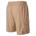 thumbnail image 6 of Men's 7" Corduroy Cargo Shorts Casual Lightweight Shorts with 5 Pockets, Drawstring Waist Relaxed Fit for Summer Beach Brown XL, 6 of 7