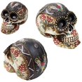 thumbnail image 4 of Urbalabs Day of The Dead DOD Gothic Floral Rose Flower Sugar Skull Decor Statue Skeleton Head Creepy Figurine Skull Gothic Colorful Skulls Dia De Los Muertos Decor (Red Rose), 4 of 7