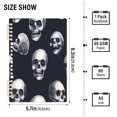 thumbnail image 3 of Notebook 8.3x5.7x0.4 Inch One Sizex2 Journey Note Diary Hardcover Notebook 60 Pages,80g Paper Writing Smooth and Not Easy to Break Halloween Skeletons3, 3 of 8