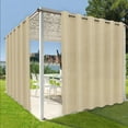 thumbnail image 1 of Rideaux Intérieurs Extérieurs pour Patio \ Panneau de Rideau à Oeillets Bloquant le Soleil pour Intimité, Rideaux Résistants aux Intempéries pour Gazebo, Véranda avant, Pergola, Kaki G x H Panneau, 1 of 8