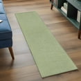 thumbnail image 4 of Green Area Rugs 2x6 for Kitchen Runner Rug, Farmhouse Burlap Solid Green Color Modern Linen Texture Non Slip Washable Rug Runner, Low Pile Indoor Floor Carpet Mat Bathroom Rugs for Bedroom, Kids Room, 4 of 9