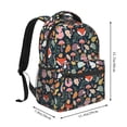thumbnail image 2 of Rateoe Autumn Fox Owl Pattern Casual Backpack for School, Work, Travel – Adjustable Straps, Multiple Compartments – Ergonomic Design, Fits Laptops and Tablets, 2 of 5