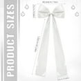 thumbnail image 3 of 47" Extra Large White Christmas Bow Decoration, Giant Velvet Ribbon Bow with Long Streamers for Indoor Wall, Window Display, Party, Wedding, Celebration, Front Door & Holiday Tree Topper Décor, 3 of 5