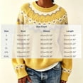thumbnail image 3 of Sweater for Women Fair Isle Sweater Crew Neck Long Sleeve Loose Fit Casual Pullover Top, 3 of 5