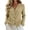 Khaki, variant on Casual Tops for Women Summer Crew Neck A-Line Lace Trim Long Sleeve for Party Fashion Shirts Coffee XL