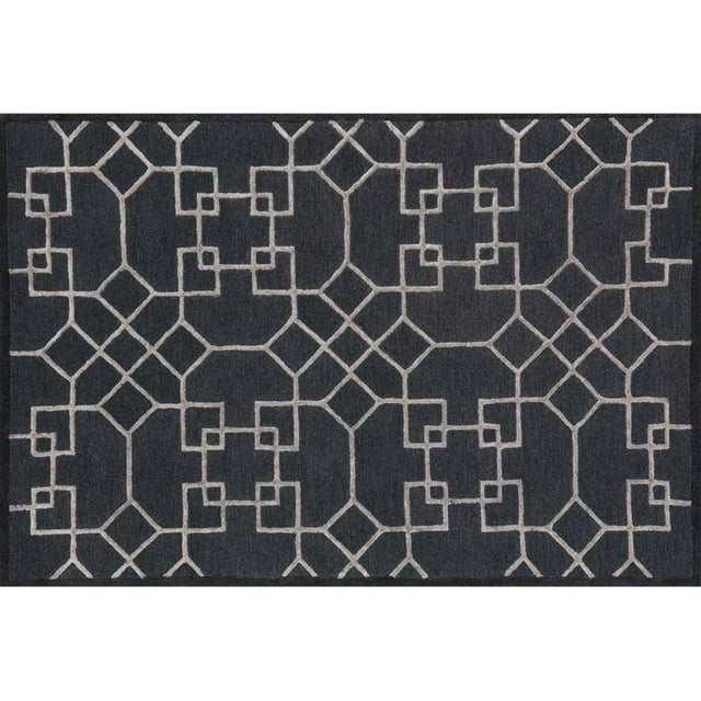 Loloi Panache 2'3" x 3'9" Wool Rug in Charcoal and Silver