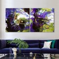 thumbnail image 5 of "Vibrant Essence I & II" Crystallus Epoxy Coated Wrapped Glossy Abstract Canvas Wall Art with Heavy Acrylic Crystal Shards Embellishments, Gold Foil Accents, 5 of 10