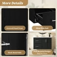 thumbnail image 5 of 36 inch Wall Mounted Bathroom Vanity with Sink, Floating Bathroom Cabinet with 2 Drawers, Ceramic Sink, Adjustable Shelf, Modern Black Vanity for Small Bathroom, Space Saving Storage, 5 of 19
