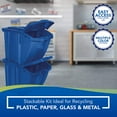 thumbnail image 2 of Suncast BH18BLUE2 Bac de Recyclage Empilable avec Couvercles, Bleu (2 Paquets), 2 of 3