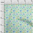 thumbnail image 2 of oneOone Cotton Jersey Sea Green Fabric Floral Watercolor Quilting Supplies Print Sewing Fabric By The Yard 58 Inch Wide, 2 of 4