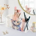 thumbnail image 5 of Little Cat Painting Pencil Pen Cosmetic Holder Cup Makeup Brush Holder Desk Accessories Holder Acrylic Organizer for Office School Home, 5 of 7
