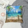 thumbnail image 2 of Orinice sailboat Graphic Decorative Throw Pillow Cover for Home Couch 12x12in, 2 of 5