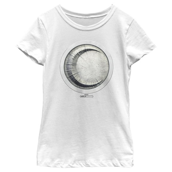 Girl's Marvel: Moon Knight Crescent Crater Symbol  Graphic Tee White X Large