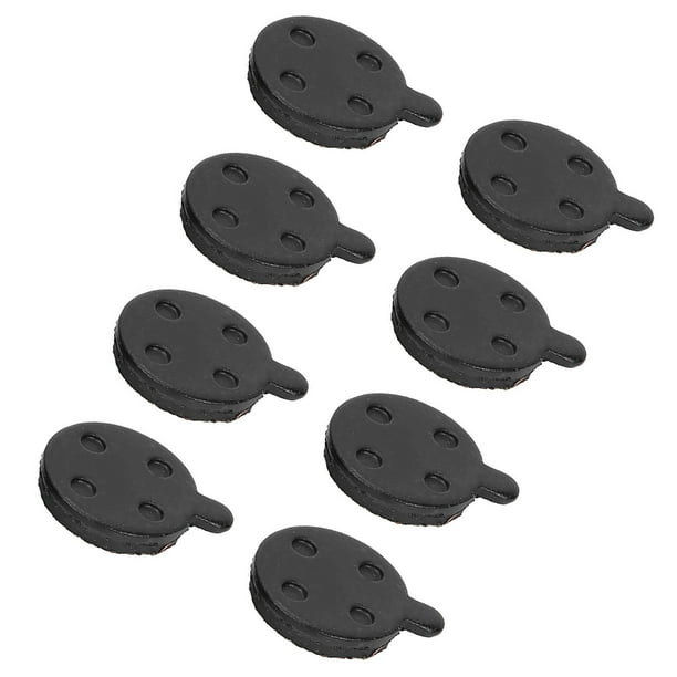 Nikou Pastillas freno, eléctrico pastillas freno 4 pares de pastillas de rotor de disco de freno semimetálico de cobre rojo, piezas de bajo ruido y resistencia al desgaste para scooter 10 pulgadas