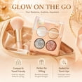 thumbnail image 4 of 4‑Color Pearl Highlight Eyeshadow Palette, Fine Glitter Shimmer Eye Makeup Powder, Smooth Blendable Long‑Lasting Shades, Non‑Flying‑Powder Compact Cosmetic Kit for Daily & Travel, 4 of 5