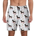 thumbnail image 2 of Picia Dachshund Dog pattern Mens Swim Trunks with Compression Liner Stretch Beach Shorts Quick Dry with Zipper Pockets No-Chafing Board Shorts-XX-Large, 2 of 9