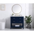 thumbnail image 6 of 36 inch single bathroom vanity in blue with backsplash, 6 of 8
