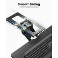 thumbnail image 5 of Keyboard Tray Under Desk, Sliding Keyboard & Mouse Tray with Adjustable Height, Swivel & Tilt, Ergonomic Keyboard Holder for Home Office, Gaming, 24.99” W x 9.84” D, Black,, 5 of 8