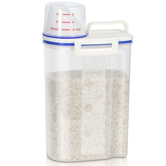 Cubo de almacenamiento de arroz TBmax con taza medidora de 2 kg de capacidad