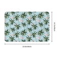 thumbnail image 3 of Xecao Flamingos And Palms print Flannel Mat: Non-slip, 16x24in. Ideal for kitchen, bedroom, bath & living room., 3 of 9