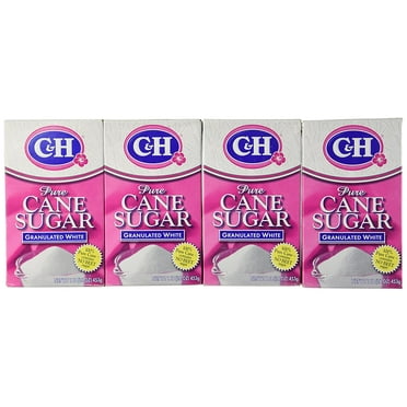 CH Pure Cane Granulated White Sugar 1 lb Pack of 4