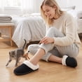 thumbnail image 2 of Ecetana Women's Fuzzy Slippers Memory Foam Soft Warm House Slippers Slip-on Indoor, 2 of 8