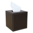 thumbnail image 2 of Custom Logo Leather Square Tissue Box, Bulk Wholesale for Hotels & Businesses, Compact 13.5x13.5x14.7cm Coffee Flat Design, Multi-functional Promotional Paper Towel Holder with Elegant & Durable, 2 of 6