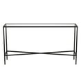 thumbnail image 3 of Evelyn&Zoe Henley 55" Wide Rectangular Console Table with Glass Top, Blackened Bronze, 3 of 8